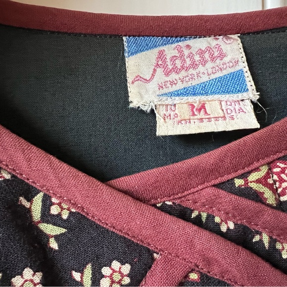 Vintage Adini Indian Block Print Quilted Jacket - Picture 6 of 15